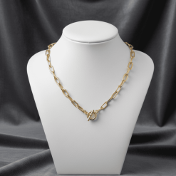 Alternative view of BLAIR – Alloy & Brass Gold Polish Chain Style Neckpiece