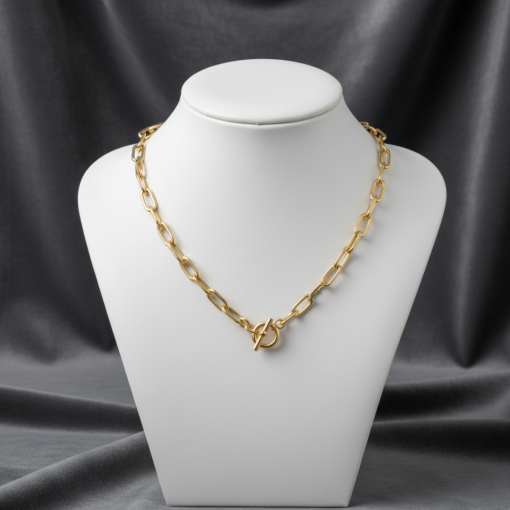 BLAIR – Alloy & Brass Gold Polish Chain Style Neckpiece - Image 2