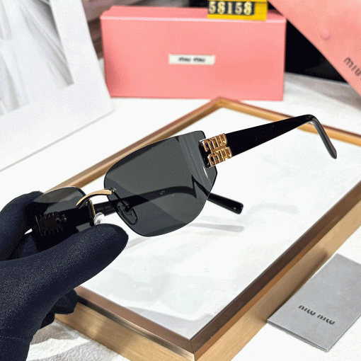 MIU MIU Premium Luxury Women 58158 Aviators - Image 8
