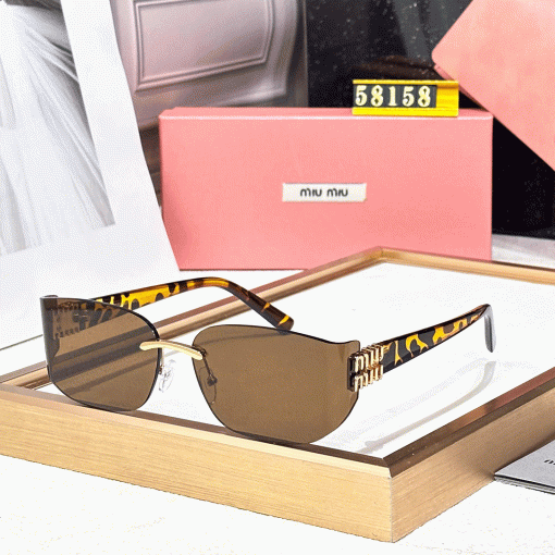 MIU MIU Premium Luxury Women 58158 Aviators - Image 3