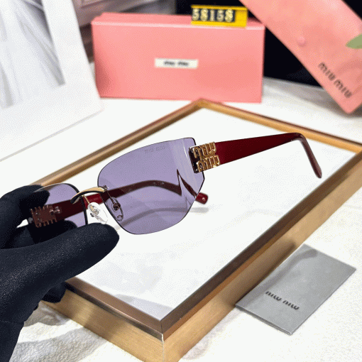 MIU MIU Premium Luxury Women 58158 Aviators - Image 7