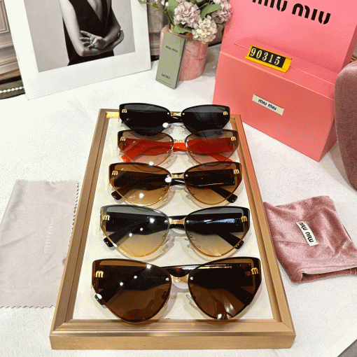 MIU MIU Luxury Premium 90315 Women Aviators - Image 10
