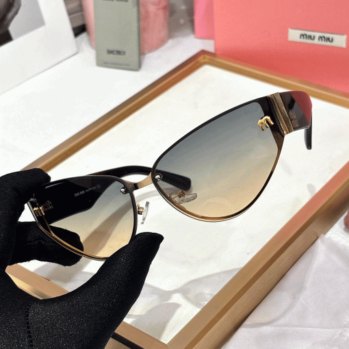MIU MIU Luxury Premium 90315 Women Aviators - Image 6