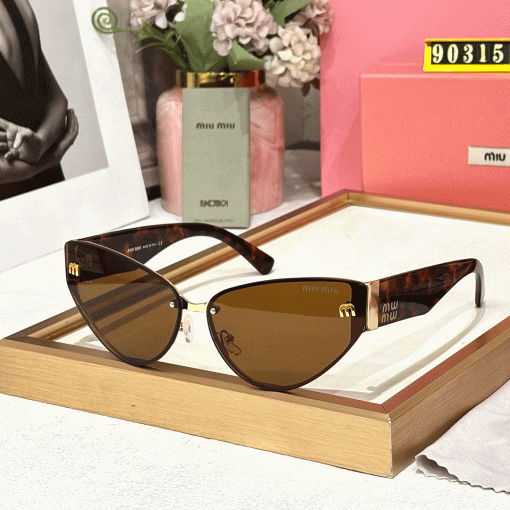 MIU MIU Luxury Premium 90315 Women Aviators - Image 4