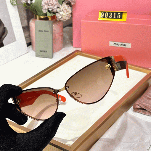 MIU MIU Luxury Premium 90315 Women Aviators - Image 8