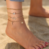 MAHIRA - Set of 4 Brass Metal Anklets With Unique Charms