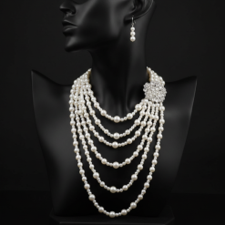 Alternative view of Aloura - Multi Strand Pearl Statement Necklace & Earring Set