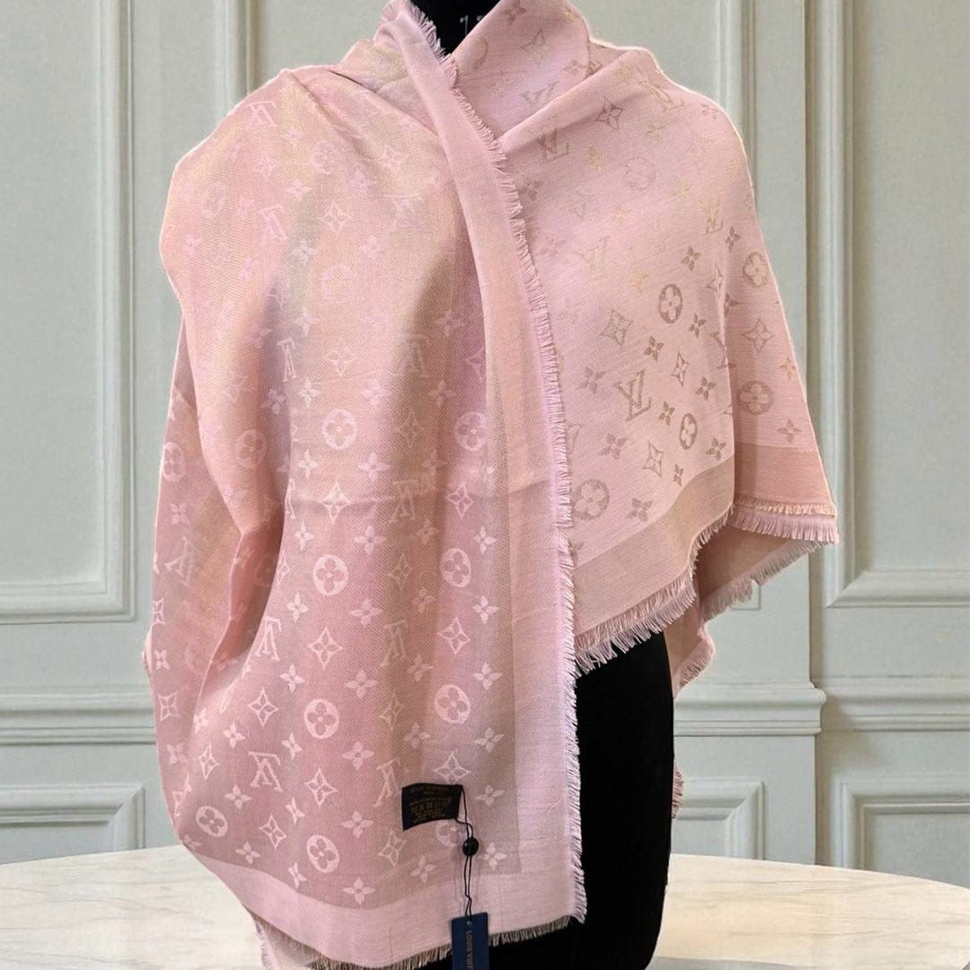 LV Classic Monogram Unisex Semi Woollen Scarf - Image 2