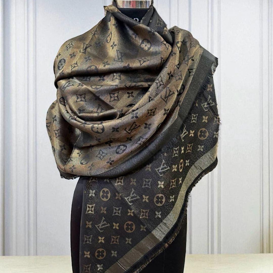 LV Classic Monogram Unisex Semi Woollen Scarf