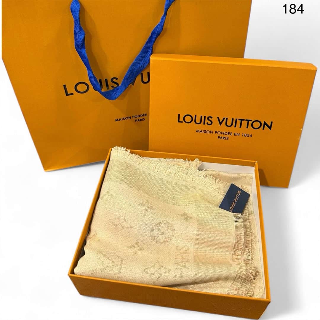 LV Classic Monogram Unisex Semi Woollen Scarf - Image 10