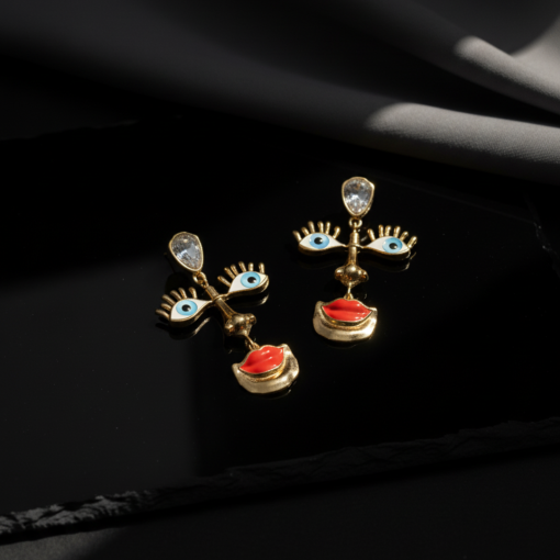 Muse - Abstract Face Statement Earrings - Image 4