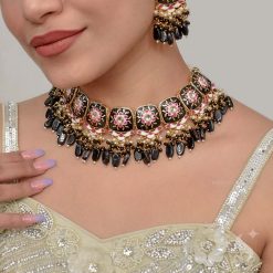 Alternative view of NAVYA – Heavy Jaipuri Choker Set