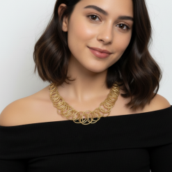 Orbelle - Radiant Gold Statement Necklace