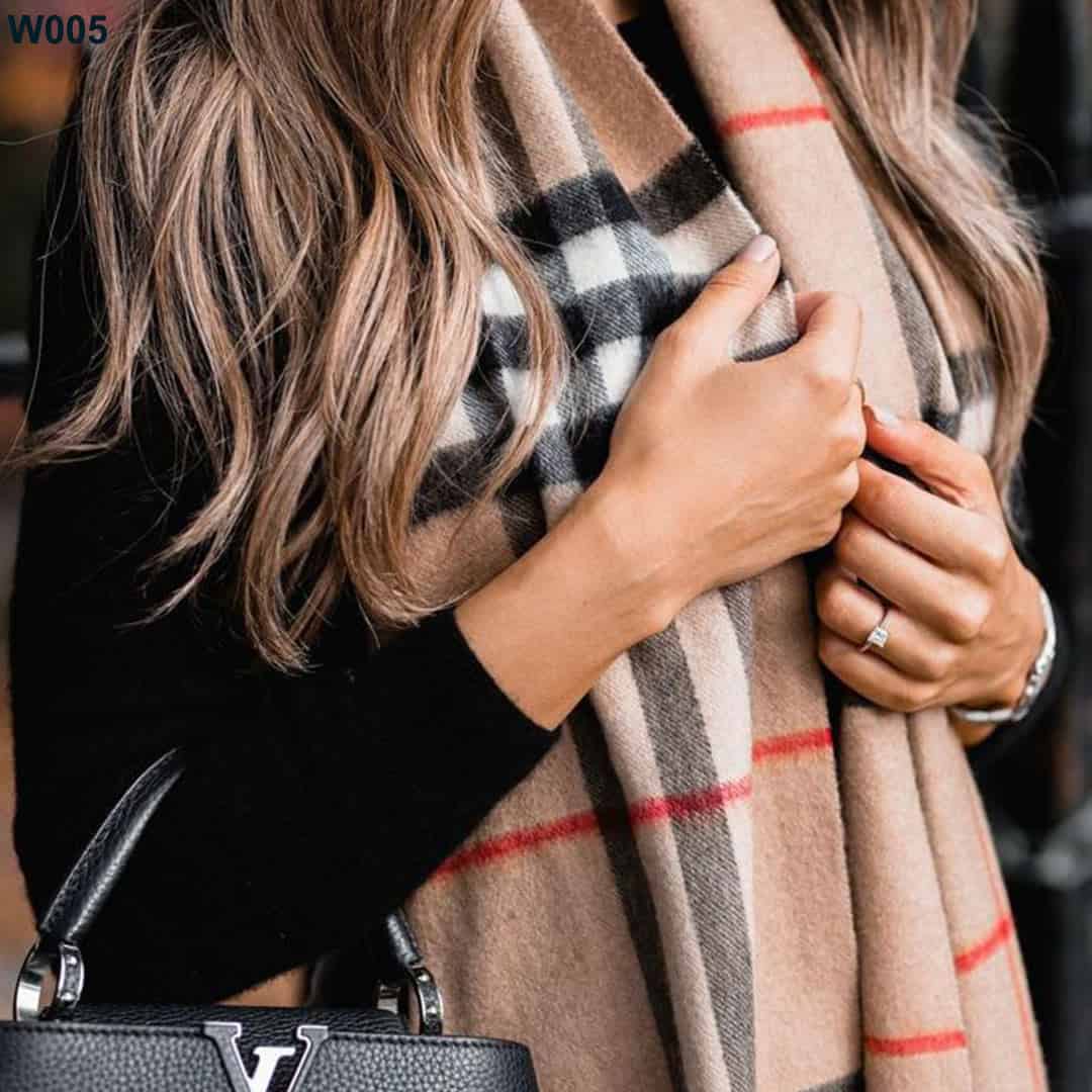 BB Classic Check Unisex Woolen Scarf W005 - Image 6