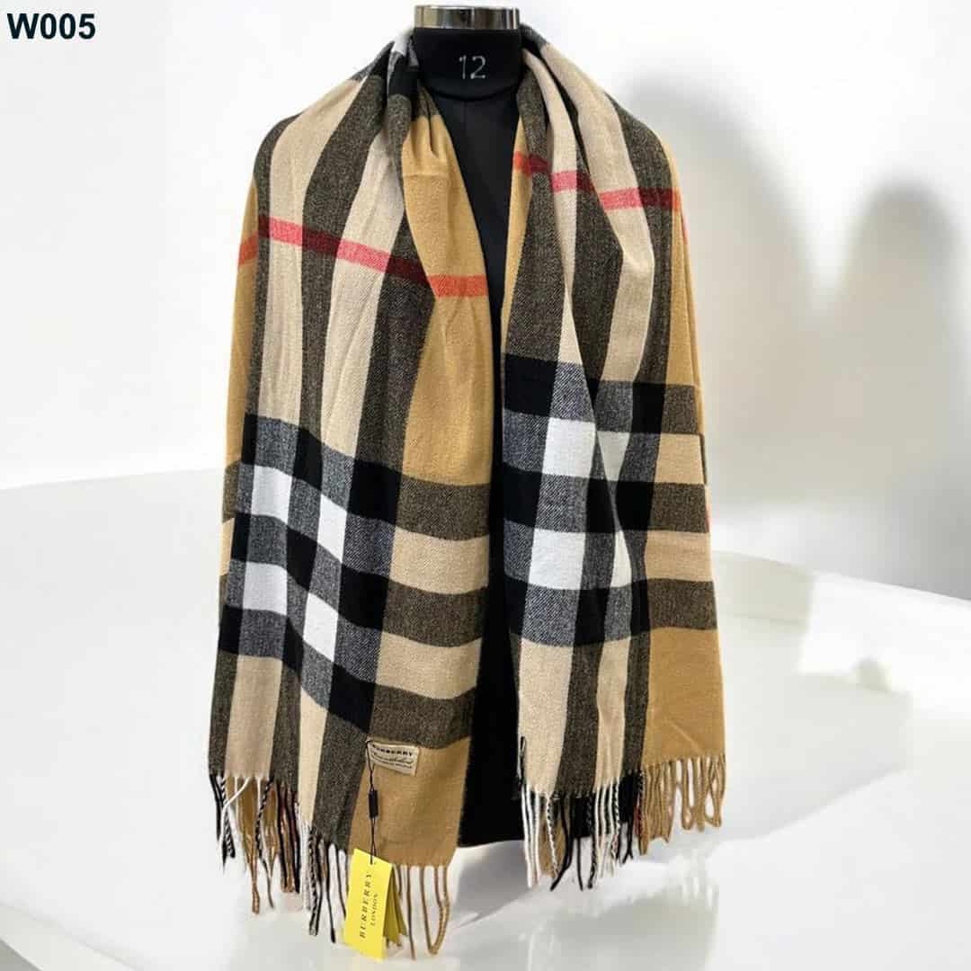 BB Classic Check Unisex Woolen Scarf W005 - Image 2
