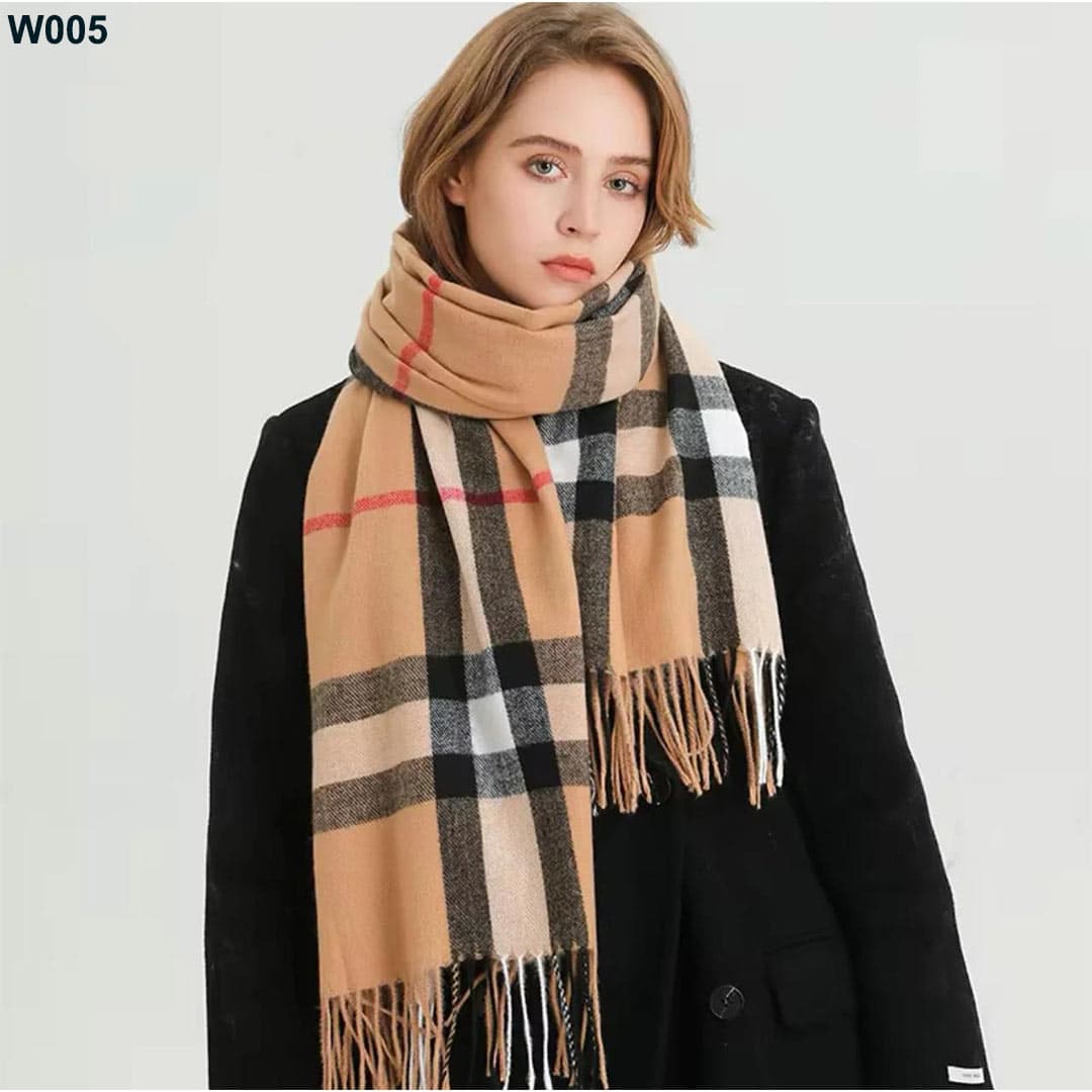 BB Classic Check Unisex Woolen Scarf W005 - Image 3