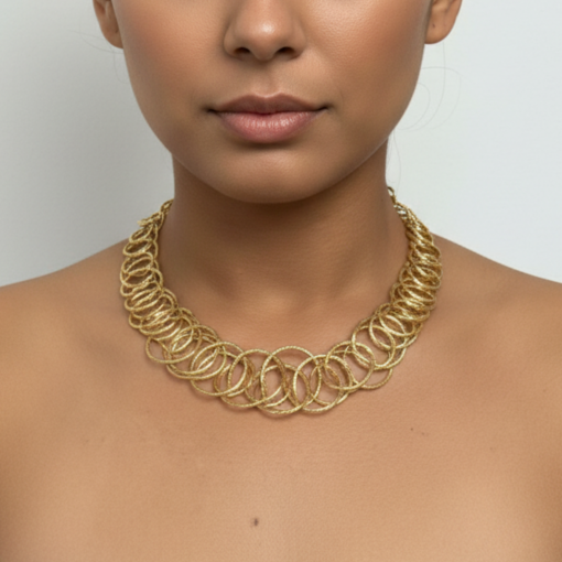 Orbelle - Radiant Gold Statement Necklace - Image 3