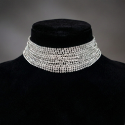 Alternative view of Shineluxe - Rhinestone Choker Necklace
