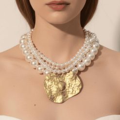 Solpearl - Golden Seashell Statement Necklace
