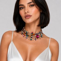 Emerastone - Multicolor Emerald Choker