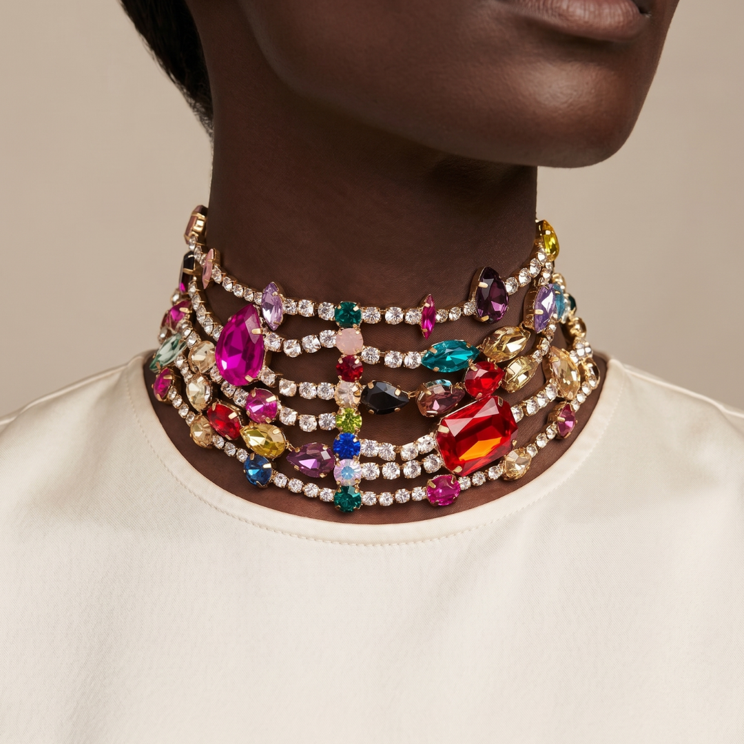 Emerastone - Multicolor Emerald Choker - Image 5
