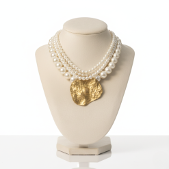 Alternative view of Solpearl - Golden Seashell Statement Necklace