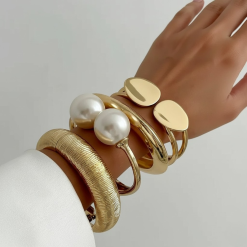 Pearlux - Abstract Chunky 4 in 1 Bracelet Set