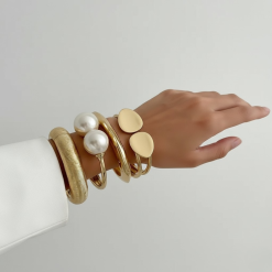 Alternative view of Pearlux - Abstract Chunky 4 in 1 Bracelet Set