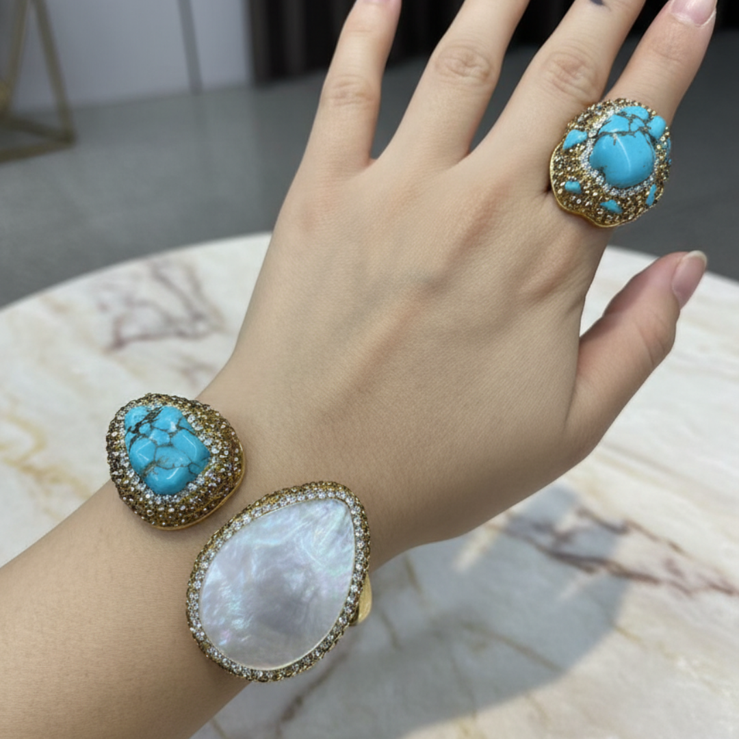 Seastone – Pearl & Turquoise Duo Set - Image 2