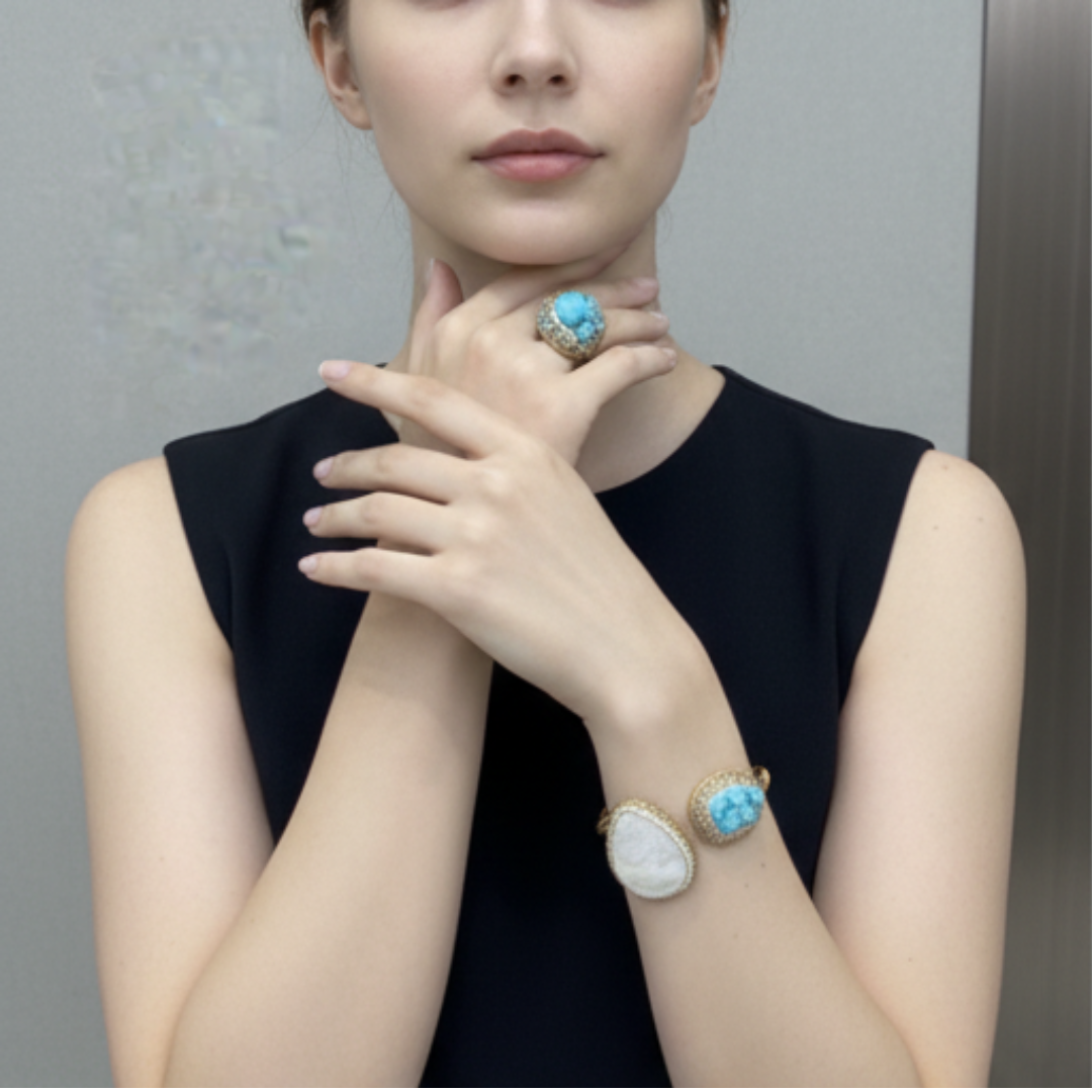 Seastone – Pearl & Turquoise Duo Set - Image 4