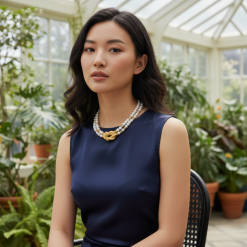 Alternative view of Knotted - Classic Pearl Necklace