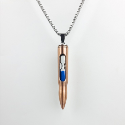 Alternative view of Golden Hourglass Bullet Pendant