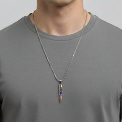 Golden Hourglass Bullet Pendant