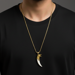 Golden Tusk Pendant