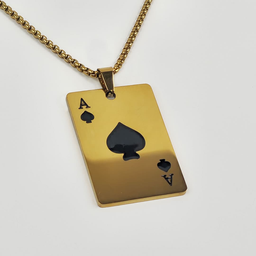 Ace of Spades - Stainless Steel Pendant - Image 4