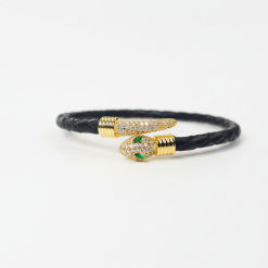 Serpentine – Emerald & Braided Gold