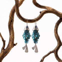 AZUREA – EVIL EYE FISH EARRINGS - Image 3