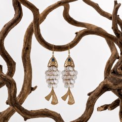 AZUREA – EVIL EYE FISH EARRINGS - Image 4