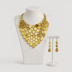 Alternative view of ORABELLA – LUXE GOLD BIB NECKLACE SET