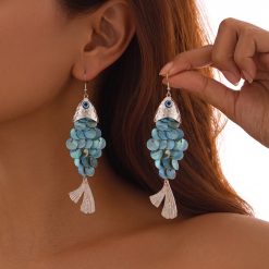 AZUREA – EVIL EYE FISH EARRINGS