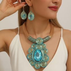 AQUA PRISM - NECKLACE & EARRINGS SET