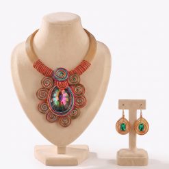 Alternative view of KALEIDOSCOPE – VIBRANT WIRE NECKLACE & EARRING SET