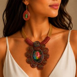 KALEIDOSCOPE – VIBRANT WIRE NECKLACE & EARRING SET